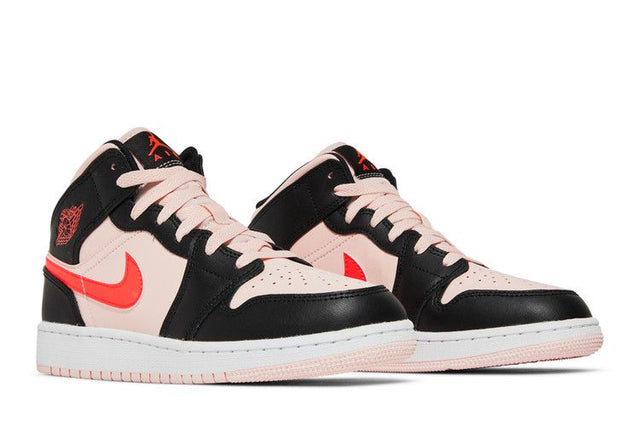 Air Jordan 1 Mid Black Pink Crimson