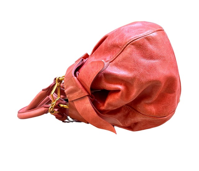 Miu Miu – Sac à main en cuir rose