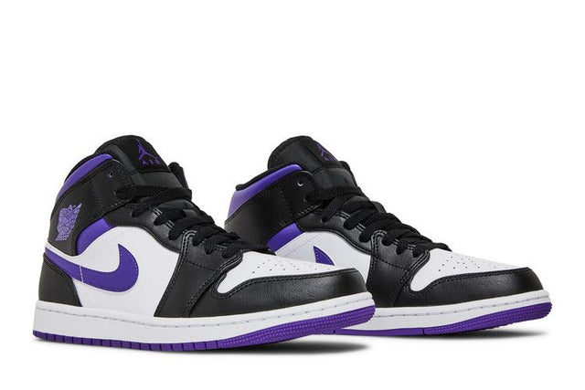 Air Jordan 1 Mid White Black Purple