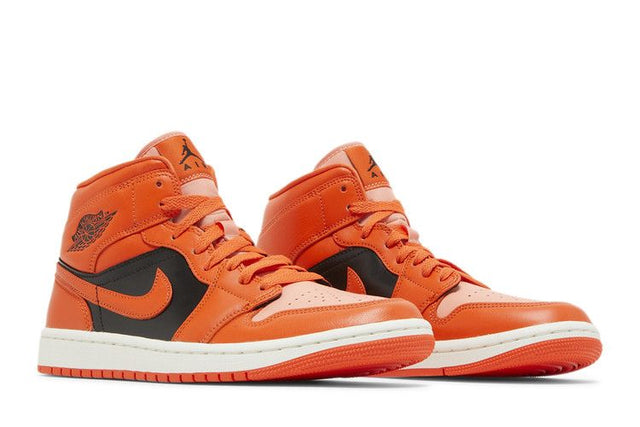 Air Jordan 1 Mid Orange Black