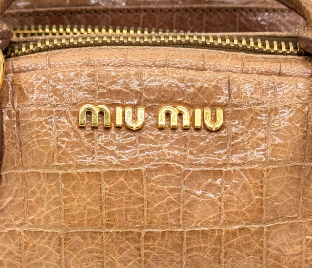 Miu Miu – Boston Cuir Effet Crocodile