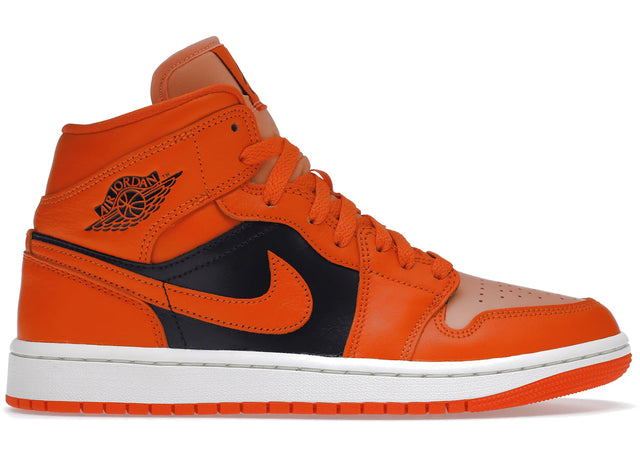 Air Jordan 1 Mid Orange Black