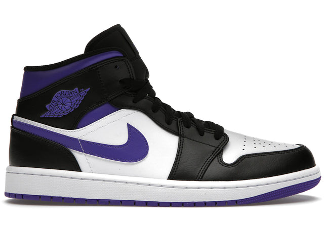 Air Jordan 1 Mid White Black Purple