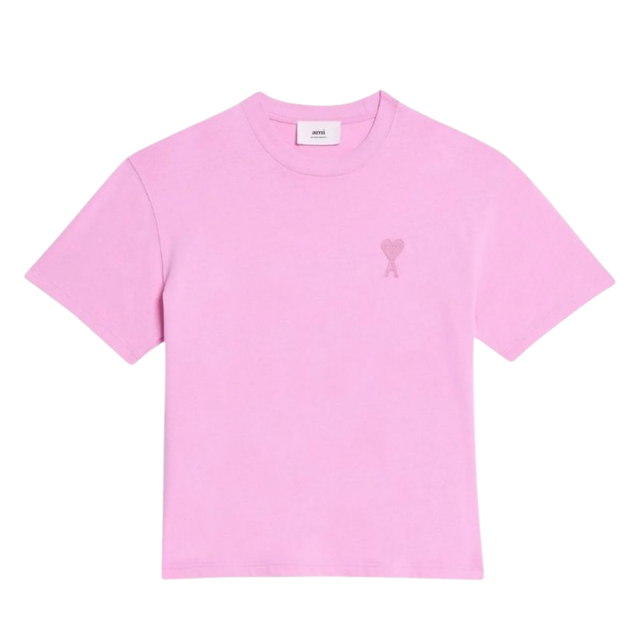 Tee shirt manche courte rose Ami Paris