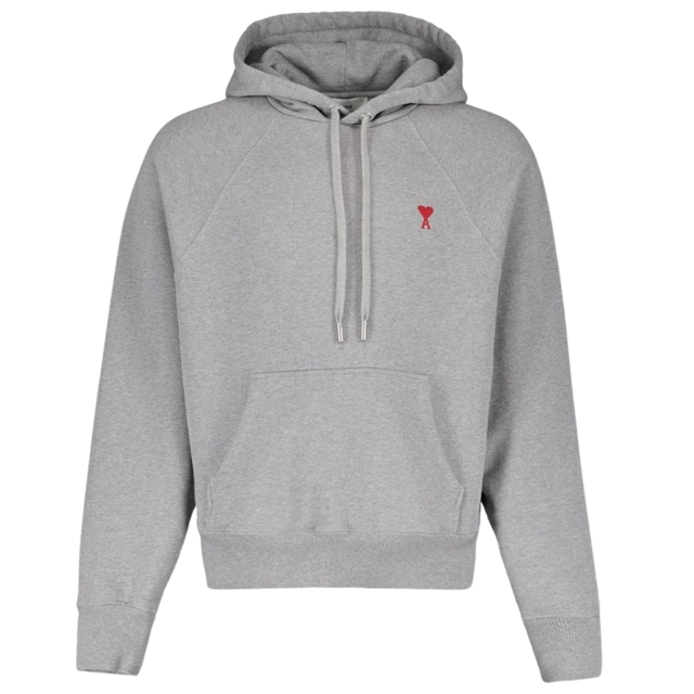AMI Paris Hoodie Grey Ami De Coeur