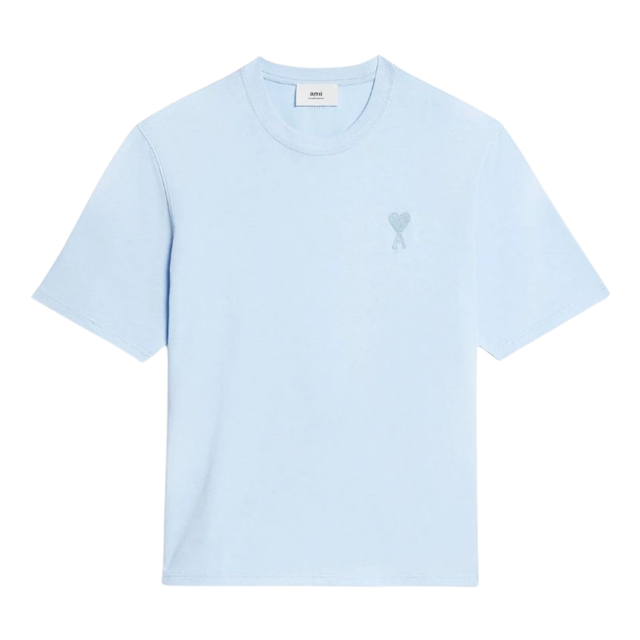 Tee shirt manche courte Bleu Ami Paris