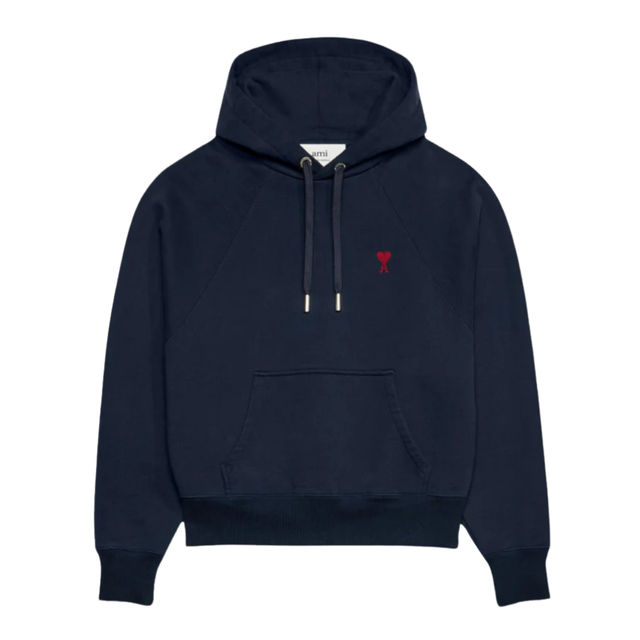 AMI Paris Hoodie Navy Ami De Coeur