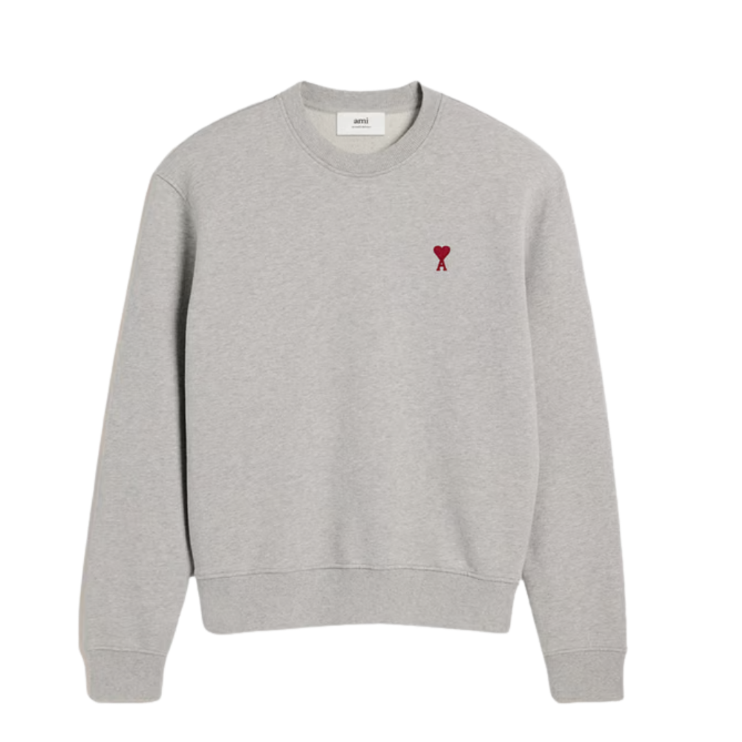 AMI Paris Hoodie Grey Ami De Coeur