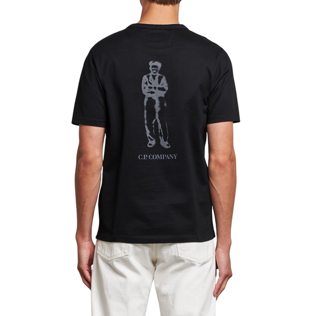 Tee Shirt CP Company Mercerized Jersey Black