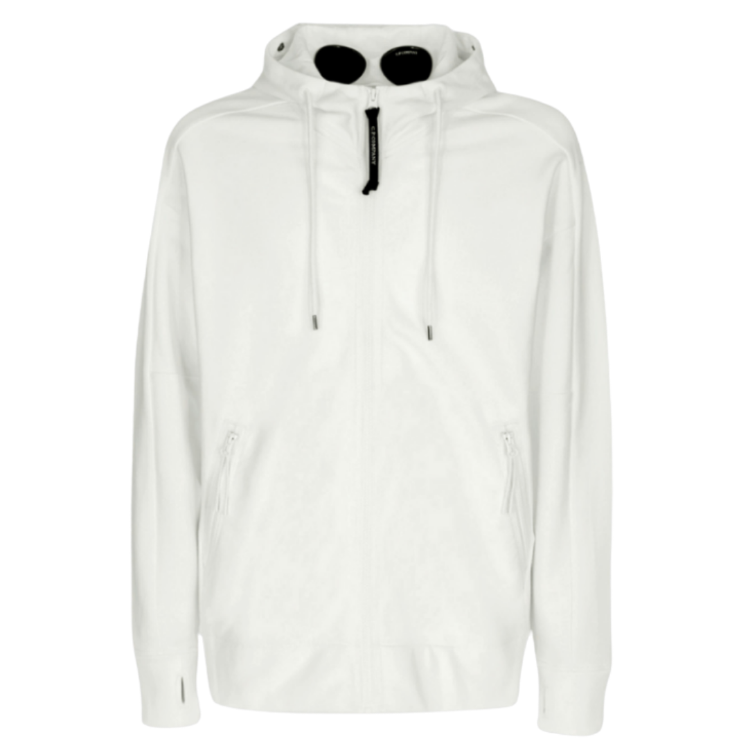 C.P. COMPANY SWEAT À CAPUCHE ZIPPÉ Blanc