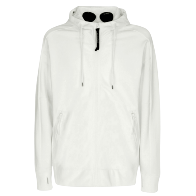 C.P. COMPANY SWEAT À CAPUCHE ZIPPÉ Blanc