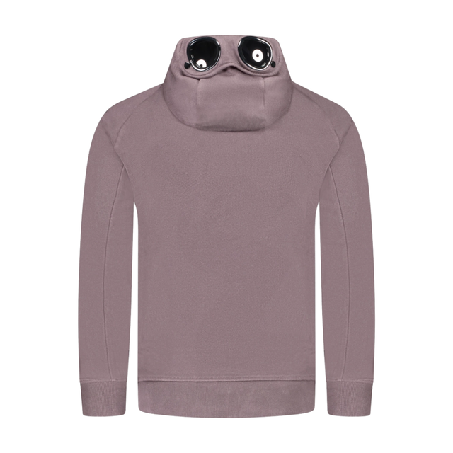 Sweatshirt zippé C.P. Company Diagonal Goggle à capuche Purple Dove