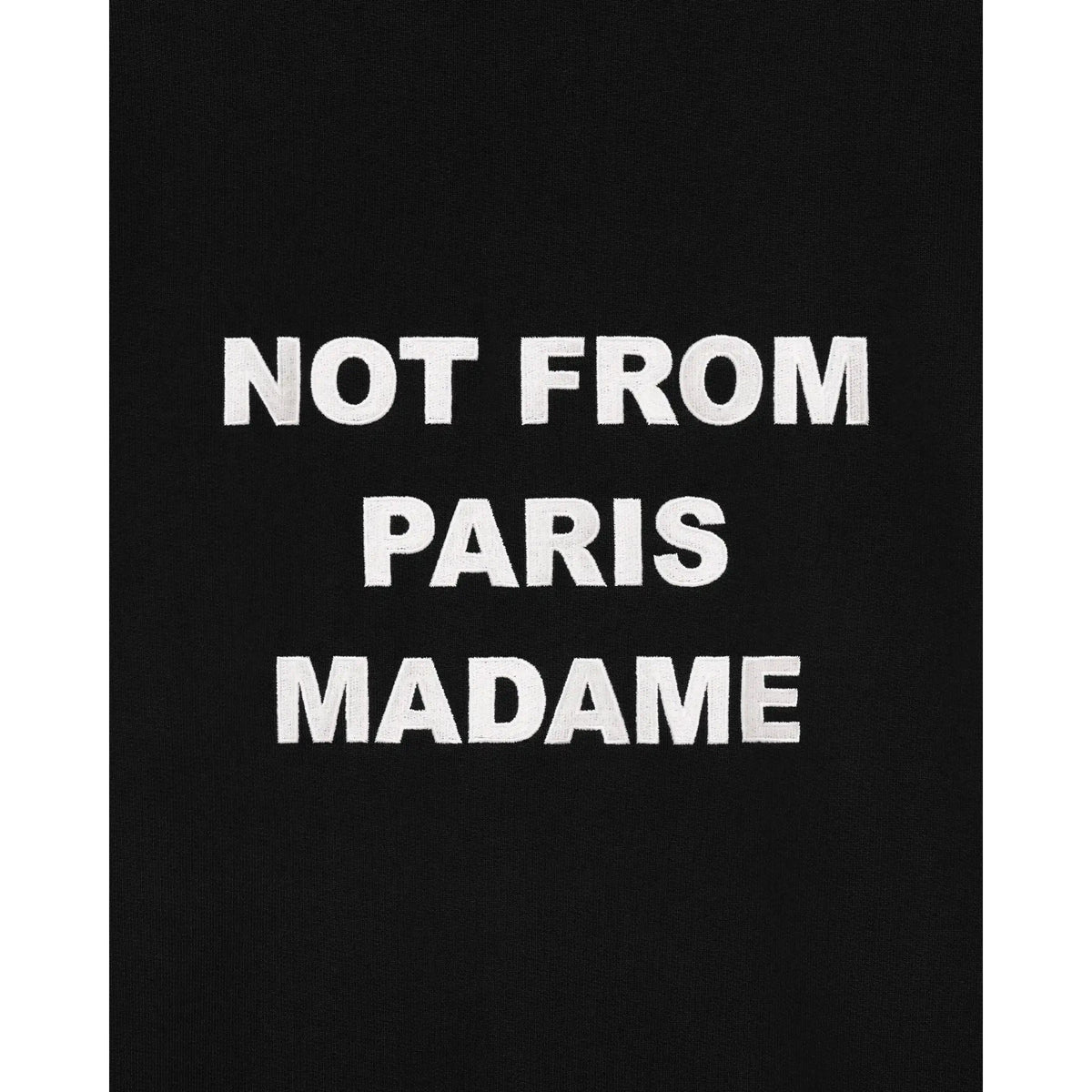 Sweat à capuche Drôle de Monsieur Slogan noir broderie dans le dos
