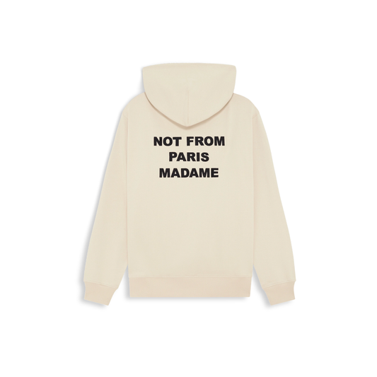 Sweatshirt com capuz Drôle de Monsieur Slogan bege, vestida