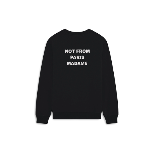 Sweatshirt Drôle de Monsieur Slogan preta, vestida