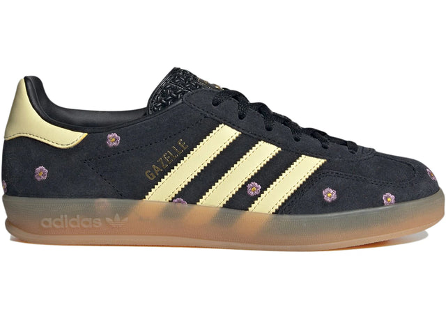 Adidas Gazelle Indoor Core Black Almost Yellow Floral