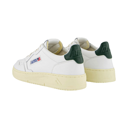 Autry Medalist Low White & Mountain Leather