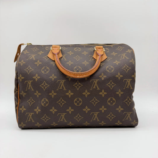 Louis Vuitton Speedy 30 toile Monogram marron - vue arriere