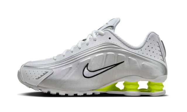 Nike Shox R4 White Metallic Silver Volt - AR3565-102
