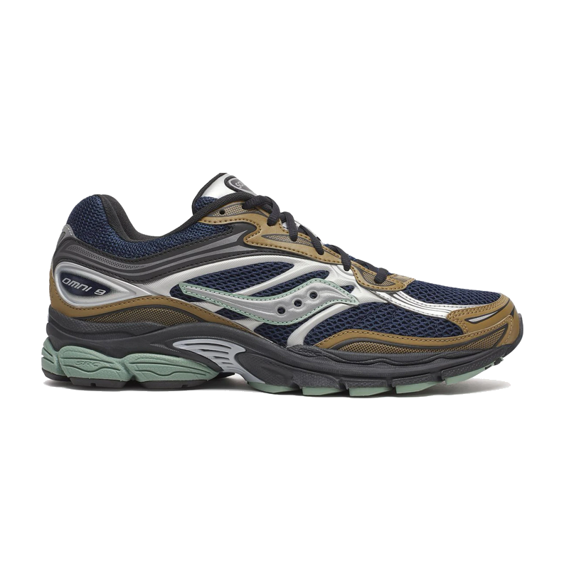 Saucony ProGrid Omni 9 Tomorrow, Meet Yesterday Pack Brown Navy