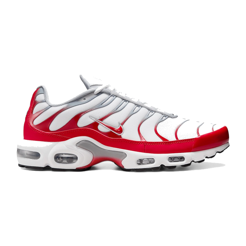 Nike Air Max Plus White University Red Wolf Grey
