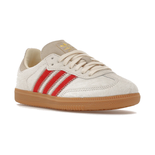Adidas Samba OG Pony Hair Wonder Beige Better Scarlet