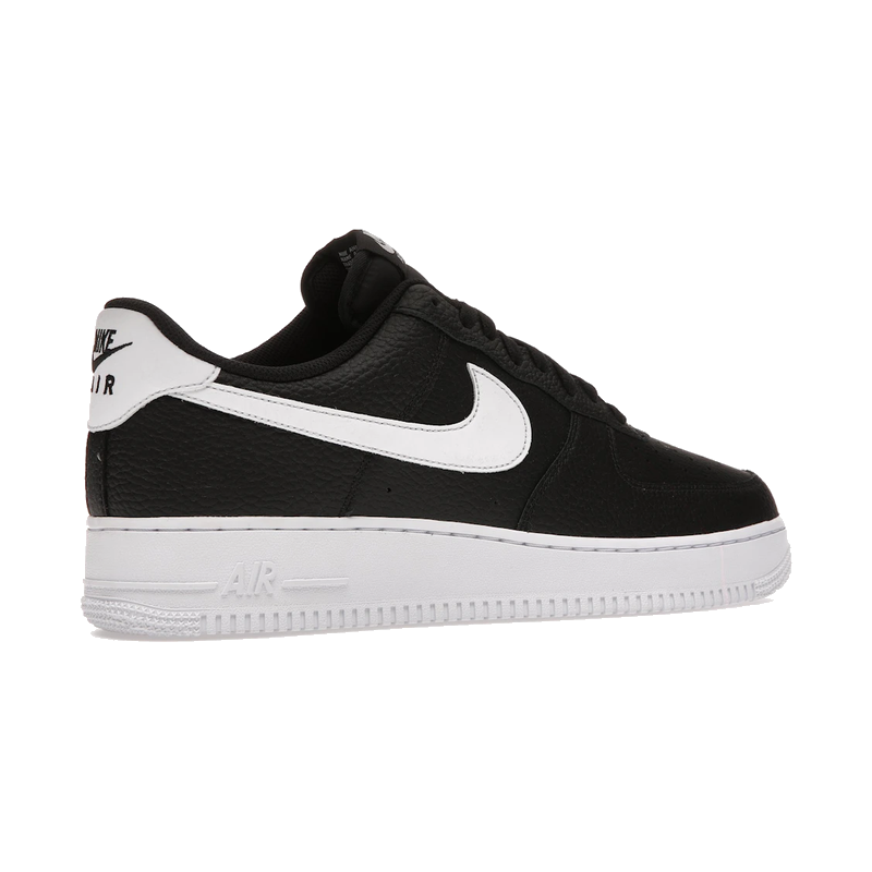 Nike Air Force 1 Low '07 Black White Pebbled Leather