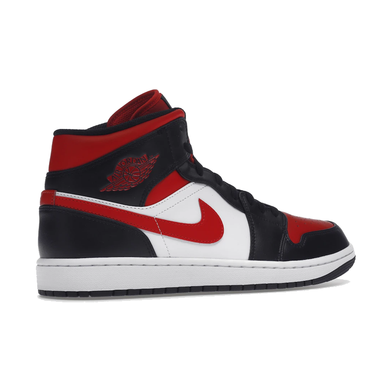 Air Jordan 1 Mid White Black Red 2022