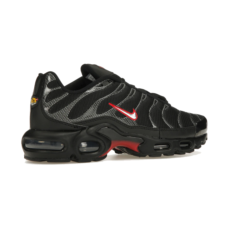 Nike Air Max Plus Black University Red Metallic Silver