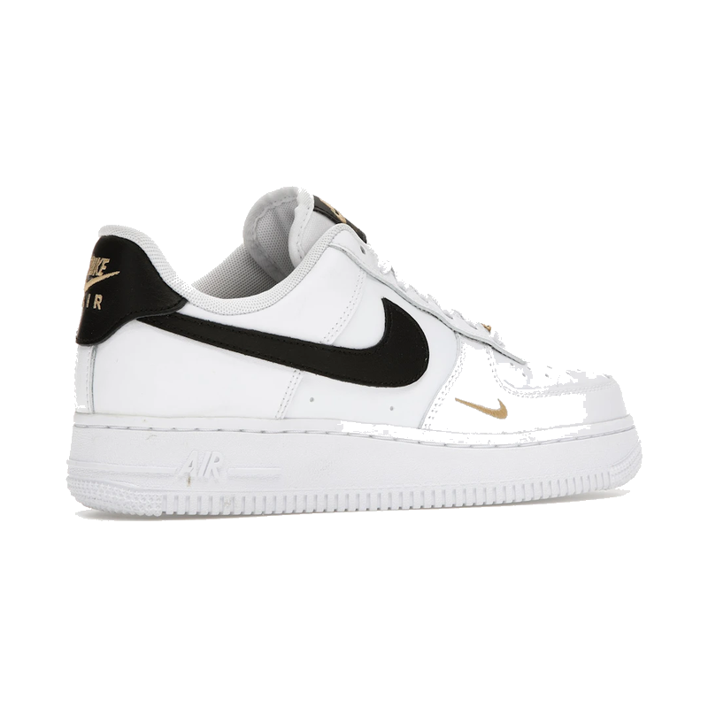 Nike Air Force 1 Low '07 Essential White Black Gold Mini Swoosh