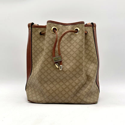 Céline Seau Toile Macadam Beige - vue de face, cordon coulissant fermé