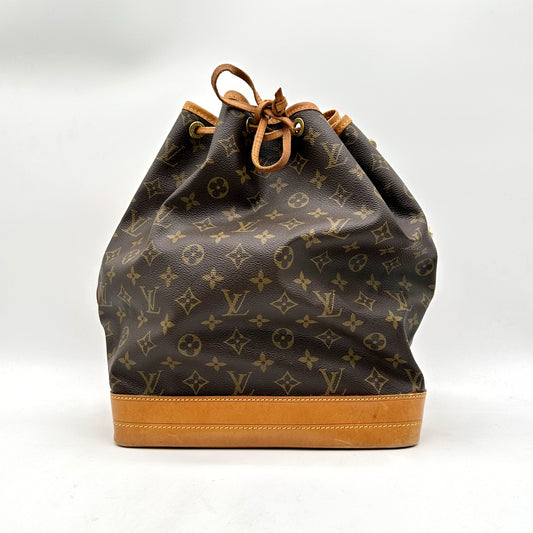 Louis Vuitton Noé Toile Monogram - vue de face, cordon coulissant fermé