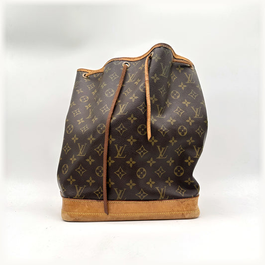 Louis Vuitton Noé Toile Monogram - vue de face, cordon coulissant fermé