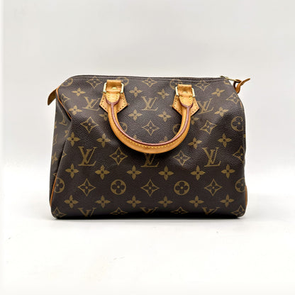 Louis Vuitton Speedy 25 Toile Monogram - vue de face, anses et zip