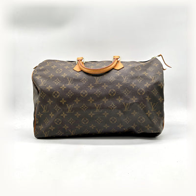 Louis Vuitton Speedy 40 Toile Monogram - vue de face, anses et zip