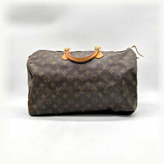 Louis Vuitton Speedy 40 Toile Monogram - vue de face, anses et zip