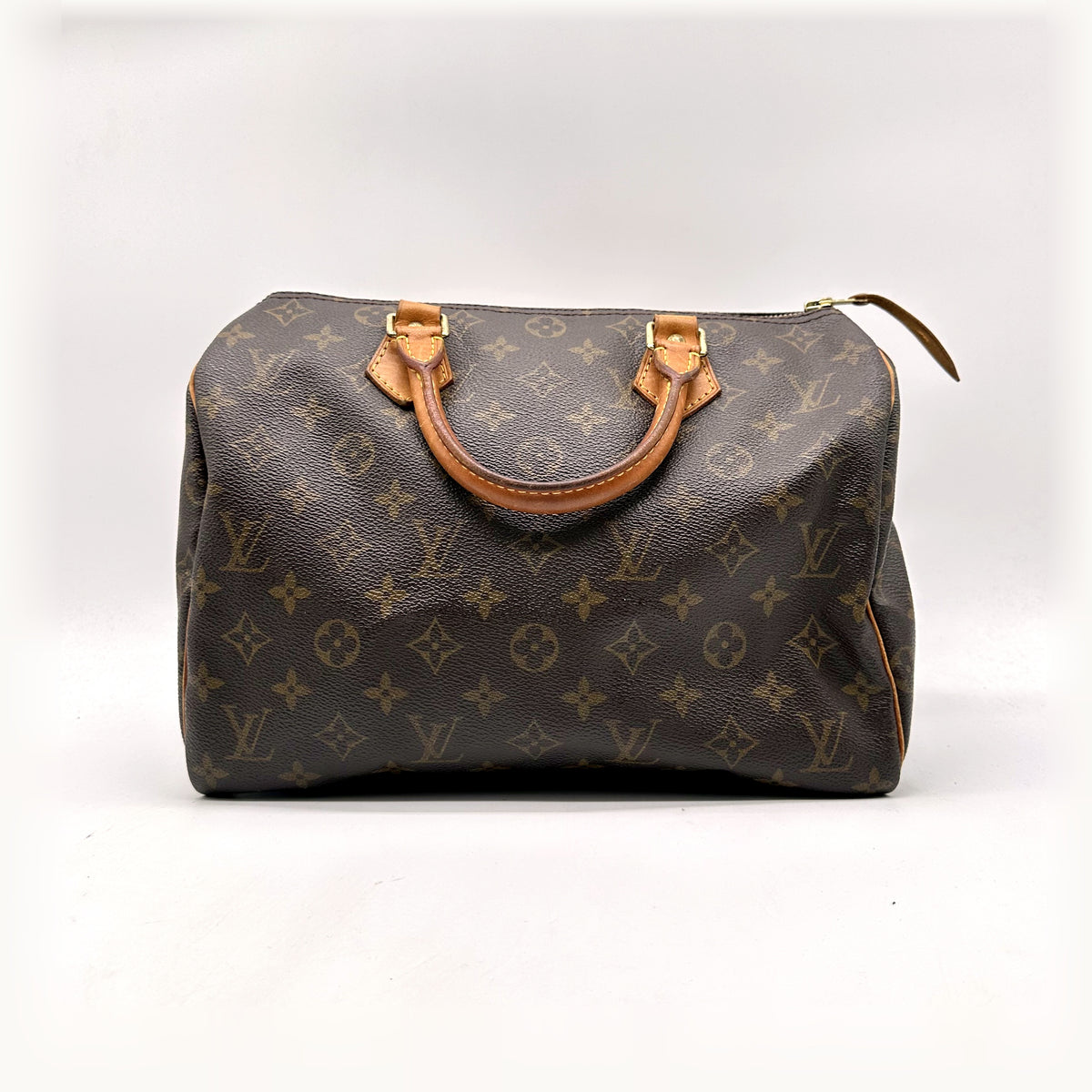 Louis Vuitton Speedy 30 Toile Monogram - vue de face, anses et zip