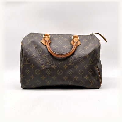 Louis Vuitton Speedy 30 Toile Monogram - vue de face, anses et zip