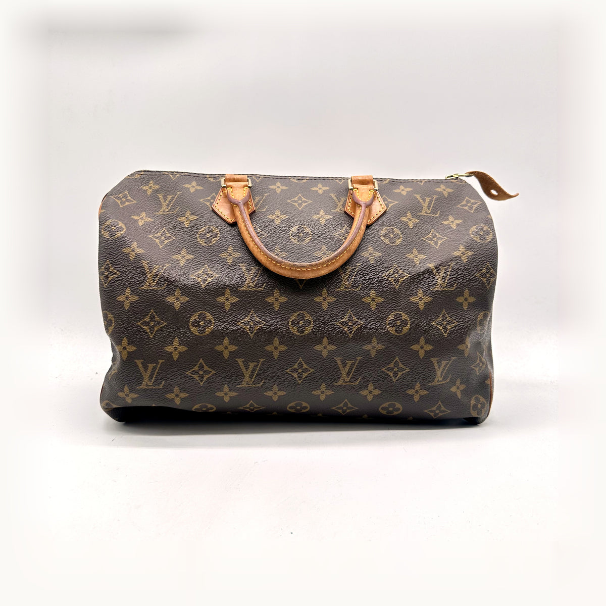 Louis Vuitton Speedy 35 Toile Monogram - vue de face, anses et zip