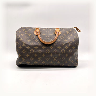 Louis Vuitton Speedy 35 Toile Monogram - vue de face, anses et zip