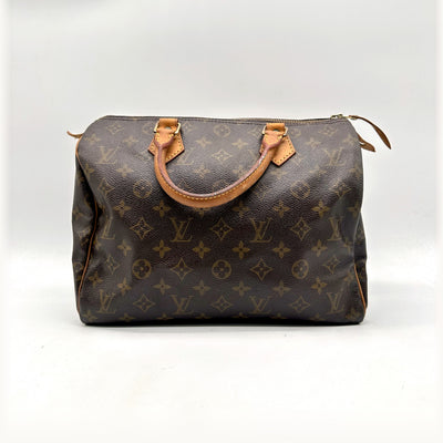 Louis Vuitton Speedy 30 Toile Monogram - vue de face, anses et zip