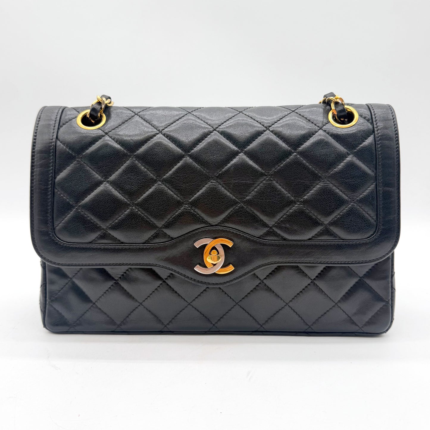 Chanel Double Flap 25 Paris Limited Edition – face avant, cuir d'agneau matelassé