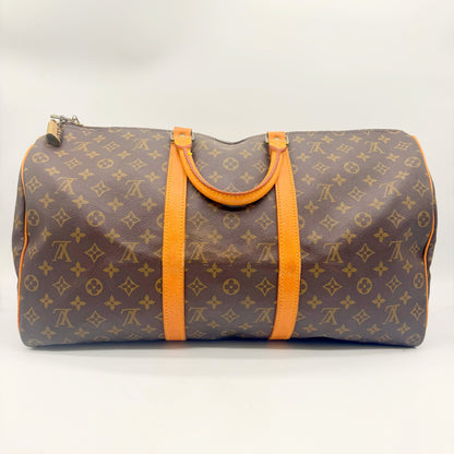 Louis Vuitton Keepall 50 toile Monogram - face arriere avec cadenas