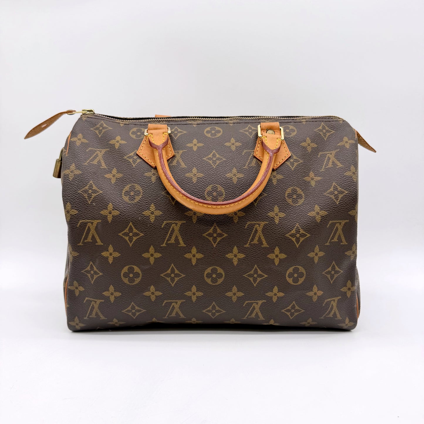 Louis Vuitton Speedy 30 toile Monogram - vue de trois quarts, angle opposé