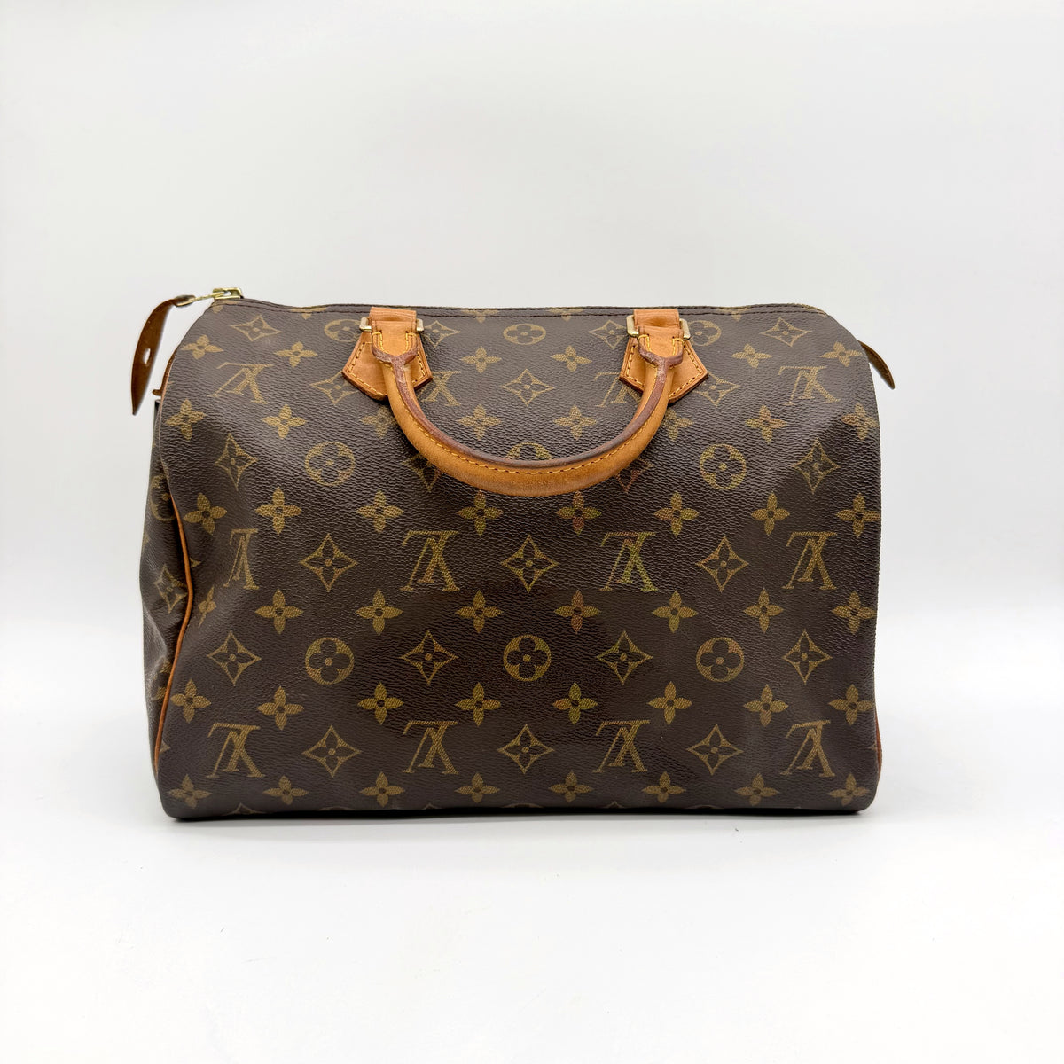 Louis Vuitton Speedy 30 Monogram-canvas - driekwartaanzicht, andere hoek