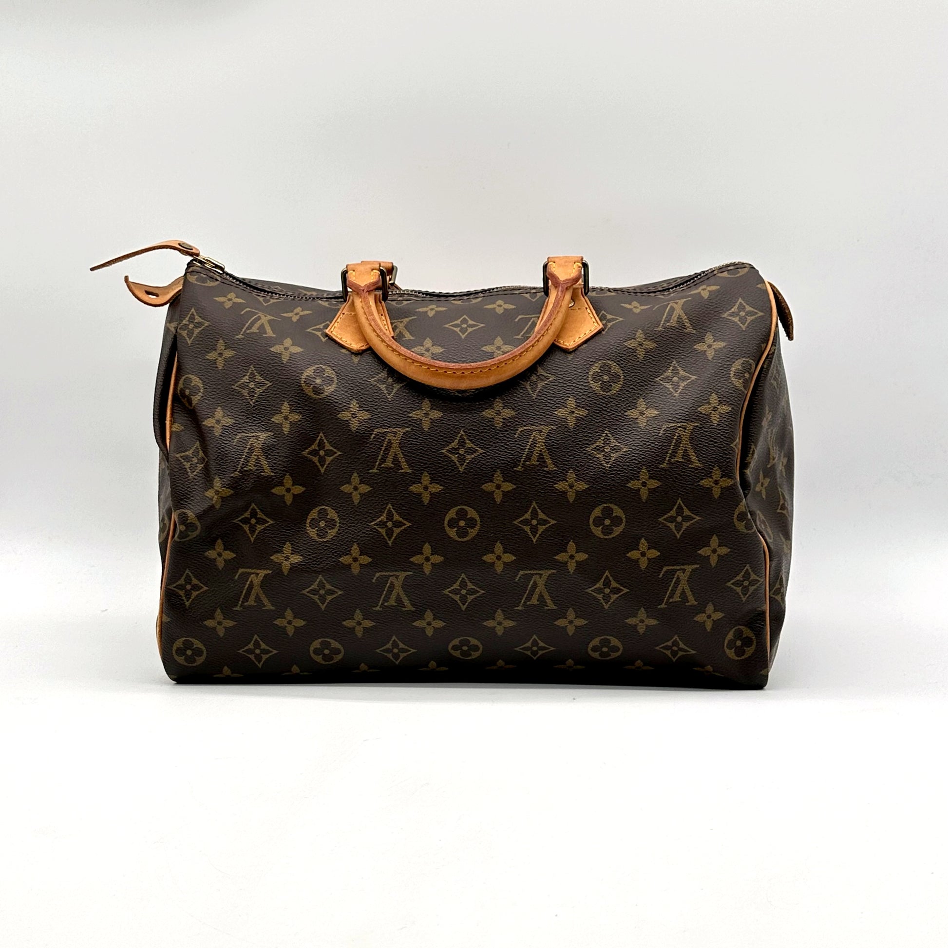 Louis Vuitton Speedy 35 toile Monogram - vue de trois quarts, angle opposé