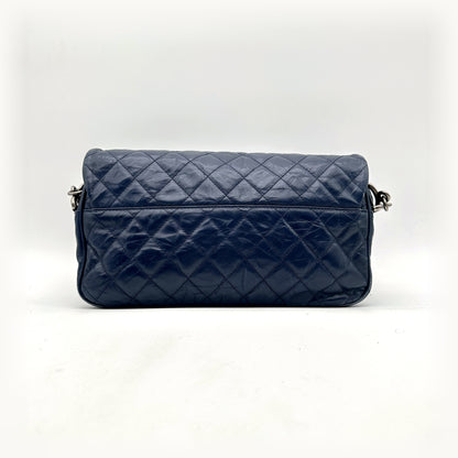 Chanel Matelassé Cuir Bleu Marine - vue de dos