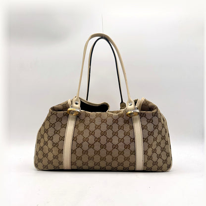Gucci Cabas Toile GG Beige - vue de face opposée