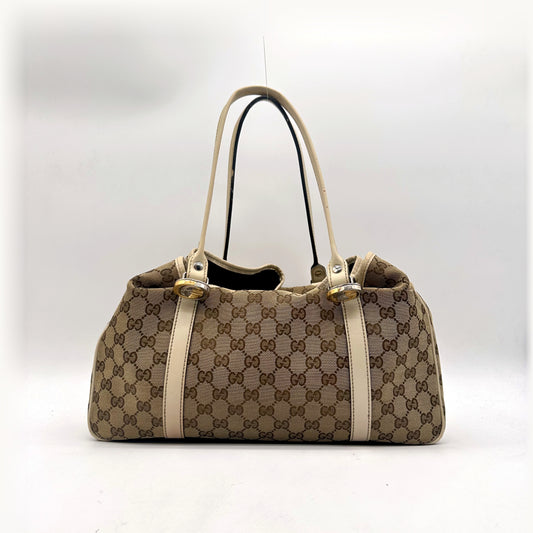 Gucci Cabas Toile GG Beige - vue de face opposée