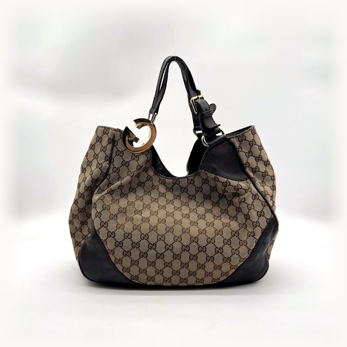 Gucci Hobo Toile GG et cuir marron - dos